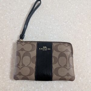 Coach Brown and Black Wristlet